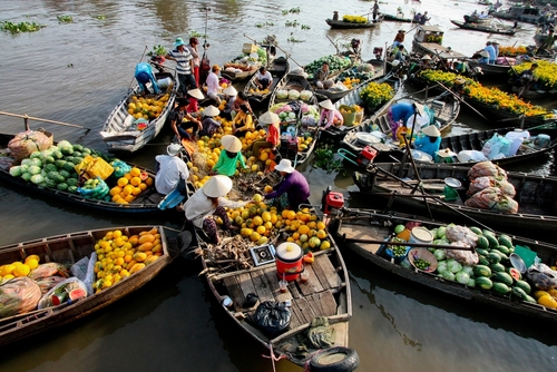 Cai Be Floating market in Tien Giang